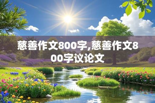 慈善作文800字,慈善作文800字议论文