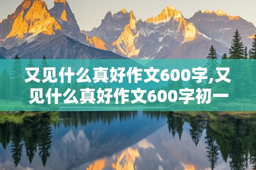 又见什么真好作文600字,又见什么真好作文600字初一