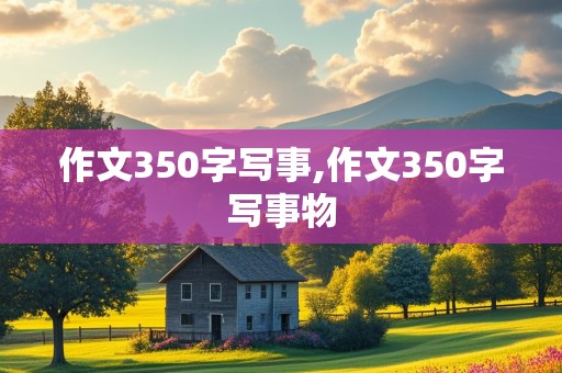 作文350字写事,作文350字写事物