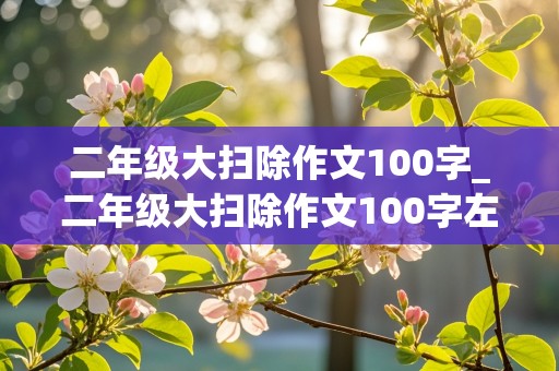 二年级大扫除作文100字_二年级大扫除作文100字左右