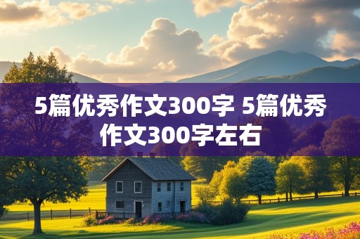 5篇优秀作文300字 5篇优秀作文300字左右