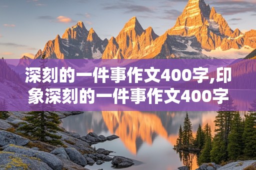 深刻的一件事作文400字,印象深刻的一件事作文400字