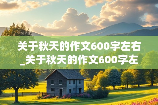 关于秋天的作文600字左右_关于秋天的作文600字左右初一