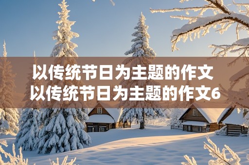 以传统节日为主题的作文 以传统节日为主题的作文600字