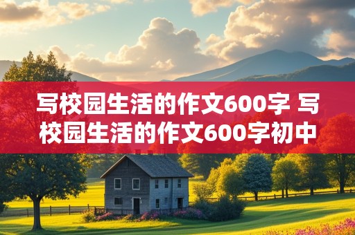 写校园生活的作文600字 写校园生活的作文600字初中