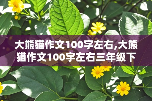 大熊猫作文100字左右,大熊猫作文100字左右三年级下册