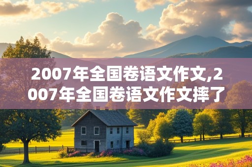 2007年全国卷语文作文,2007年全国卷语文作文摔了一跤