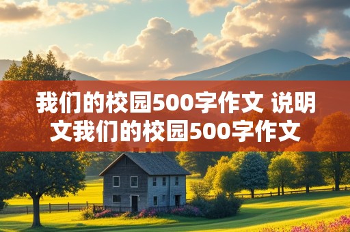 我们的校园500字作文 说明文我们的校园500字作文