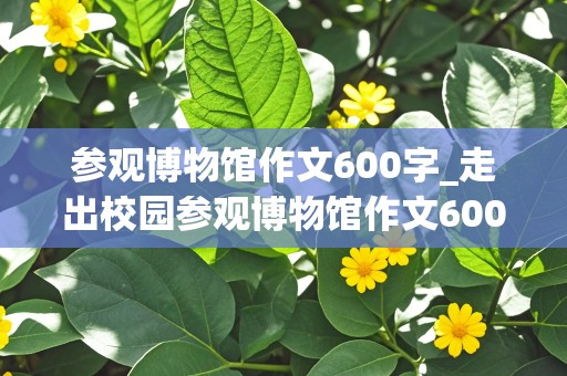 参观博物馆作文600字_走出校园参观博物馆作文600字