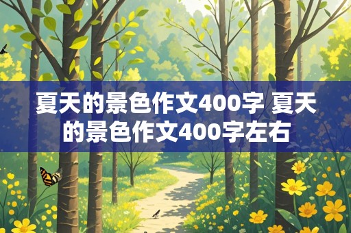 夏天的景色作文400字 夏天的景色作文400字左右