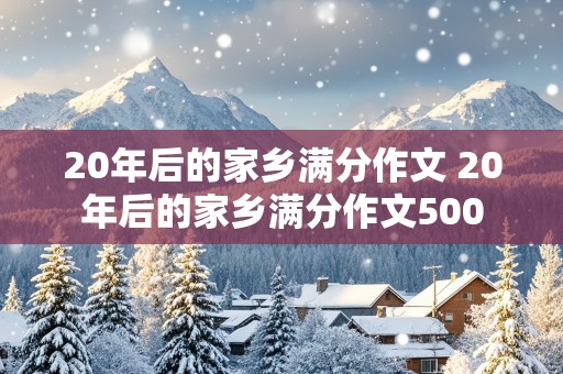 20年后的家乡满分作文 20年后的家乡满分作文500