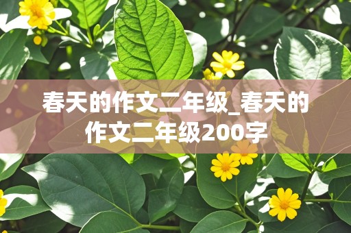 春天的作文二年级_春天的作文二年级200字