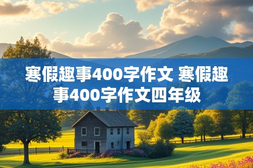 寒假趣事400字作文 寒假趣事400字作文四年级