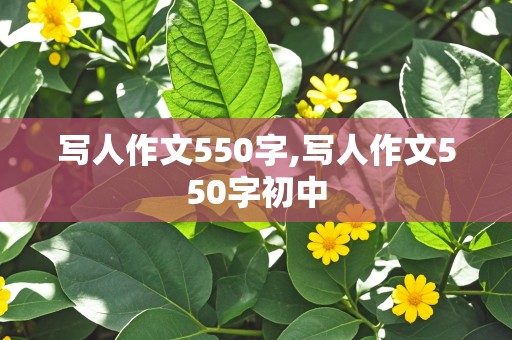 写人作文550字,写人作文550字初中