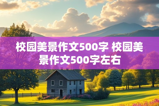 校园美景作文500字 校园美景作文500字左右