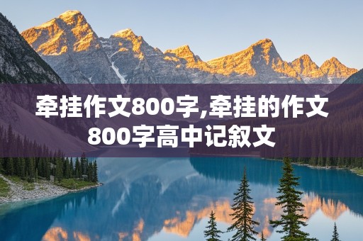 牵挂作文800字,牵挂的作文800字高中记叙文