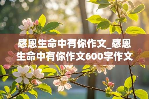 感恩生命中有你作文_感恩生命中有你作文600字作文