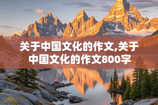 关于中国文化的作文,关于中国文化的作文800字