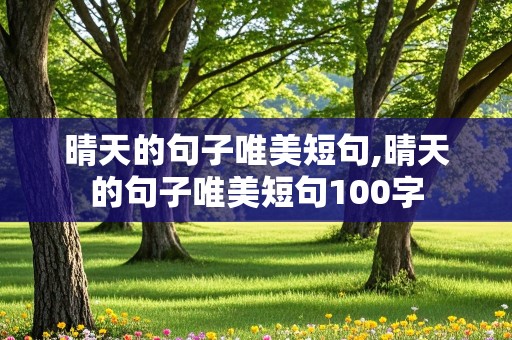 晴天的句子唯美短句,晴天的句子唯美短句100字