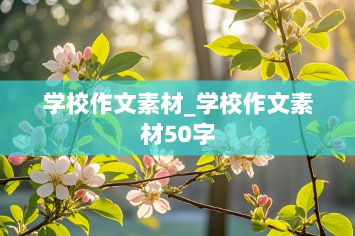 学校作文素材_学校作文素材50字