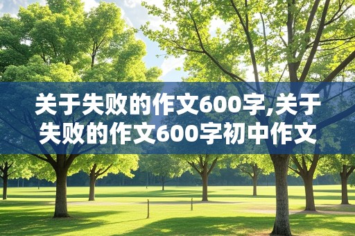 关于失败的作文600字,关于失败的作文600字初中作文