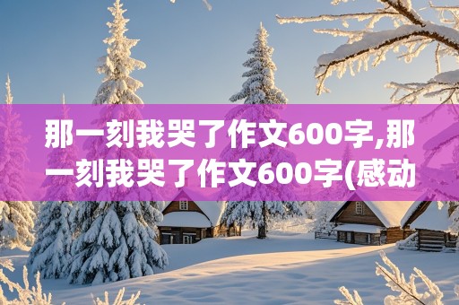 那一刻我哭了作文600字,那一刻我哭了作文600字(感动哭)