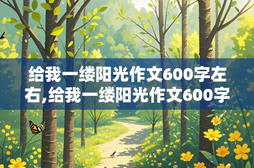 给我一缕阳光作文600字左右,给我一缕阳光作文600字左右初中