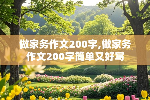 做家务作文200字,做家务作文200字简单又好写