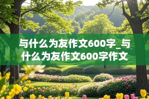 与什么为友作文600字_与什么为友作文600字作文