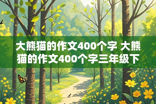 大熊猫的作文400个字 大熊猫的作文400个字三年级下册