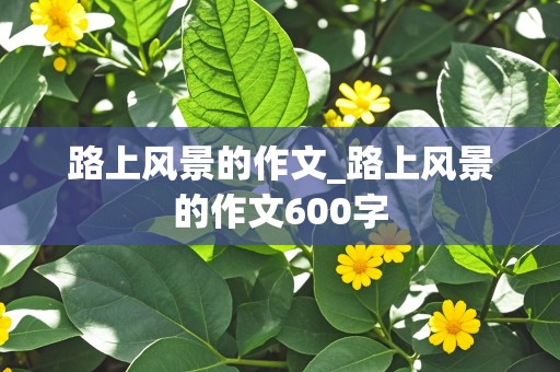 路上风景的作文_路上风景的作文600字