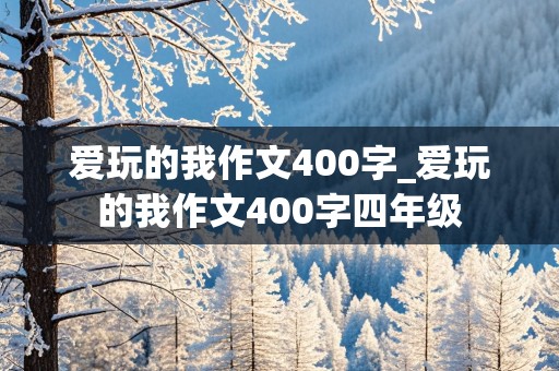 爱玩的我作文400字_爱玩的我作文400字四年级