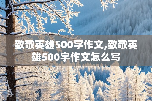 致敬英雄500字作文,致敬英雄500字作文怎么写