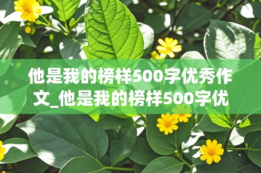 他是我的榜样500字优秀作文_他是我的榜样500字优秀作文初中