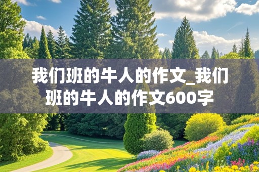 我们班的牛人的作文_我们班的牛人的作文600字