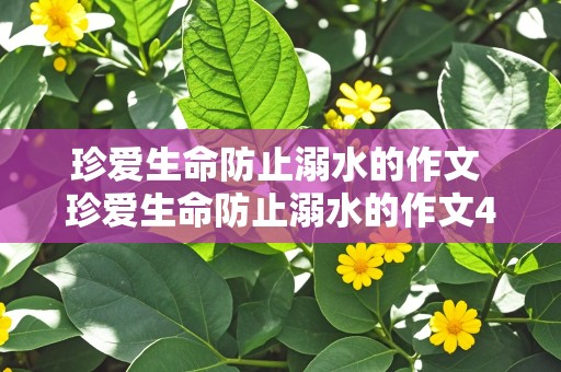 珍爱生命防止溺水的作文 珍爱生命防止溺水的作文400字