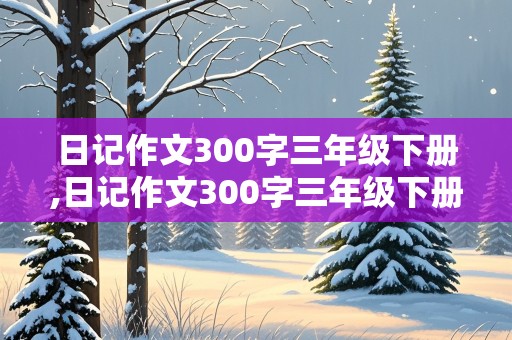 日记作文300字三年级下册,日记作文300字三年级下册摘抄怎么写