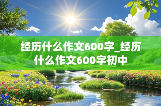 经历什么作文600字_经历什么作文600字初中