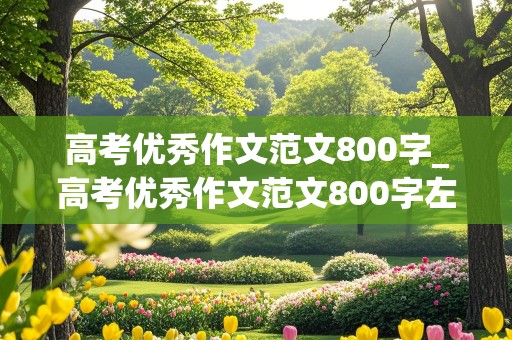 高考优秀作文范文800字_高考优秀作文范文800字左右