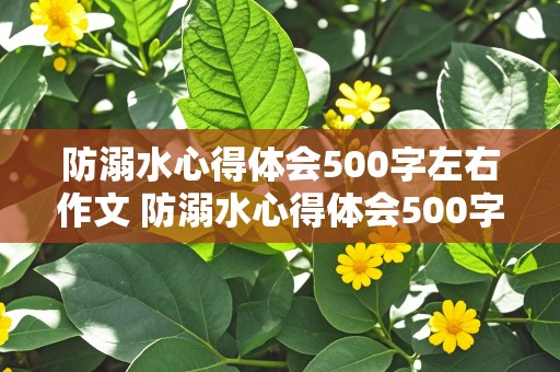 防溺水心得体会500字左右作文 防溺水心得体会500字左右作文怎么写