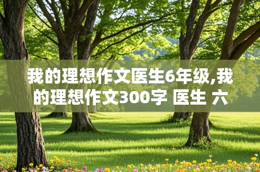 我的理想作文医生6年级,我的理想作文300字 医生 六年级