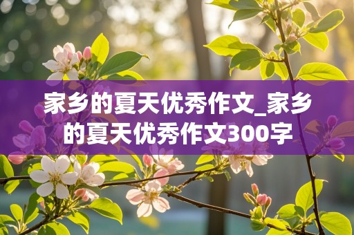 家乡的夏天优秀作文_家乡的夏天优秀作文300字