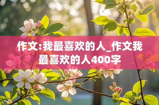 作文:我最喜欢的人_作文我最喜欢的人400字