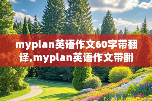 myplan英语作文60字带翻译,myplan英语作文带翻译40字