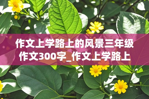 作文上学路上的风景三年级作文300字_作文上学路上的风景三年级作文300字4个自然段