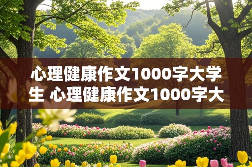 心理健康作文1000字大学生 心理健康作文1000字大学生篇