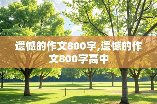 遗憾的作文800字,遗憾的作文800字高中