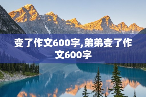 变了作文600字,弟弟变了作文600字