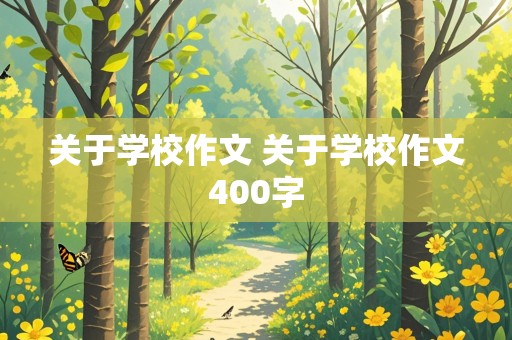 关于学校作文 关于学校作文400字