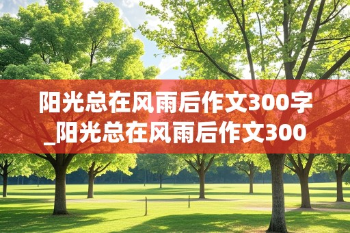 阳光总在风雨后作文300字_阳光总在风雨后作文300字作文